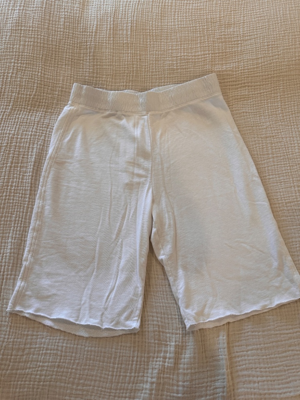 JAMES PERSE FRENCH TERRY BOYFRIEND SHORT - WHITE - 2